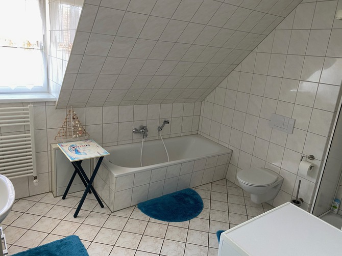 Ferienhaus in Warnem&uuml;nde - Hohe D&uuml;ne - Lilla Dan - Badezimmer OG