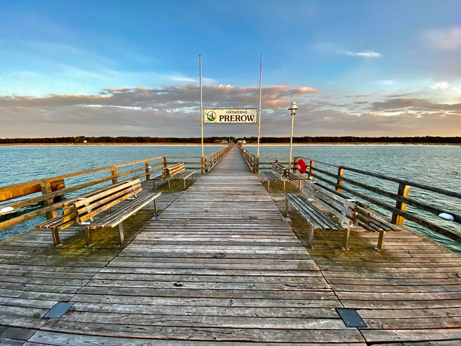 Ferienwohnung in Prerow - Haus zur See - WG Gruzdz - Blick von Seebrücke zum Strand