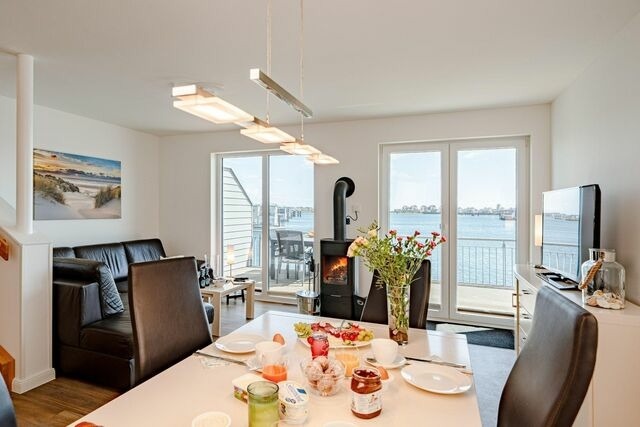 Ferienhaus in Olpenitz - Schleivilla Hafenblick by Seeblick Ferien ORO, Sauna, direkte Wasserlage - Bild 4