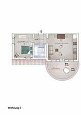 Ferienwohnung in Neuenkirchen (Rügen) - Rügen Ferienwohnung 7 am Wasser Gut Grubnow mit Balkon WLAN und Sauna - Bild 9